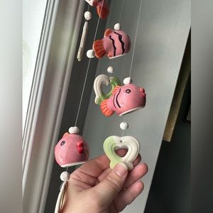 Ceramic wind chime with fish